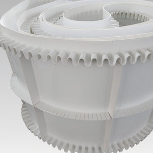 Conveyor Belt with Skirts and Cleats